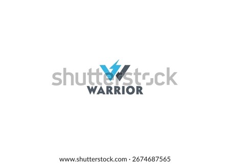 Letter W thunder power energetic electric logo