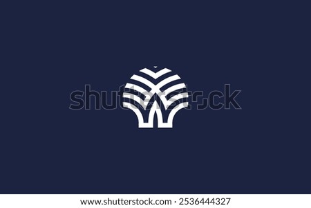 letter w with tree logo icon design vector design template inspiration
