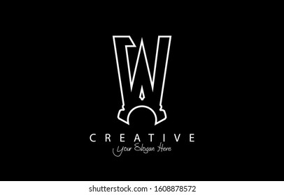 Letter W Trendy Logo Design. Creative Letters Icon Logo Vector Illustration.