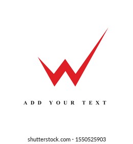 letter W type  logo design & vector art 