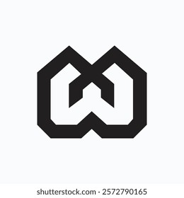 Letter W typography logo branding design concept