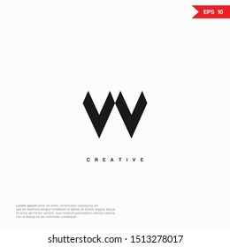 Letter W unique logo design template. Universal vector icon. Modern logotype symbol