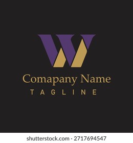 Letra W diseño de logotipo único
