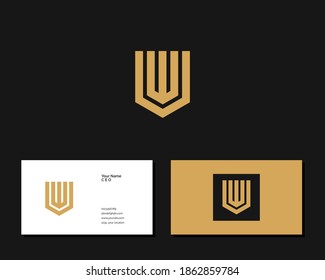 Letter W V logo design. creative minimal monochrome monogram symbol. Universal elegant vector emblem. Premium business logotype. Graphic alphabet symbol for corporate identity