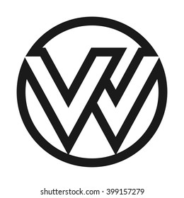 letter W and V logo vector.