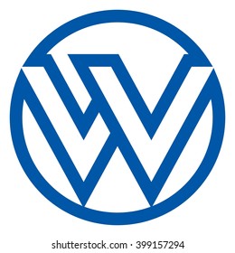 letter W and V logo vector.