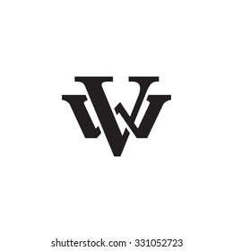letter W and V monogram logo