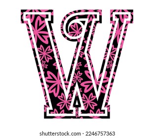 Letter W, Valentine Alphabet Monogram
Sublimation vector design file, for mug, t-shirt, vase, pillow case. etc