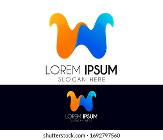 Letter W vector abstract logo design. With colorful icon template. Modern logo for your brand identity. Creative vector elements