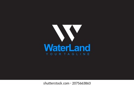 Letra W Vector art, diseño gráfico