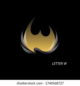 Letter W in vector graphics