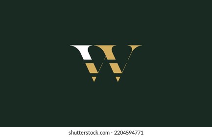 Plantilla de diseño de icono vectorial de letra W	