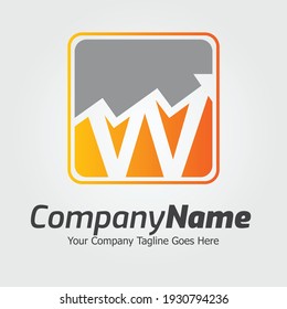 Letter W vector logo template, Colorful Letter W logo, Financial Company Logo, Financial Institute Advisors Logo Design Template Vector Icon