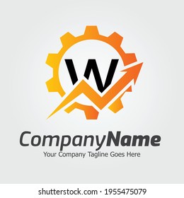 Plantilla de logotipo vectorial de la letra W, logotipo de la letra colorida W, logotipo de la empresa financiera, icono de la plantilla de diseño de los asesores del Instituto Financiero