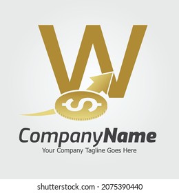 Plantilla de logotipo vectorial de la letra W, logotipo de la letra colorida W, logotipo de la empresa financiera, icono de la plantilla de diseño de los asesores del Instituto Financiero