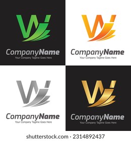 Letter W vector logo template, Colorful Letter W logo, Financial Company Logo, Financial Institute Advisors Logo Design Template Vector Icon