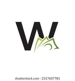 Letter W vector logo template, Colorful Letter W logo, Financial Company Logo, Financial Institute Advisors Logo Design Template Vector Icon