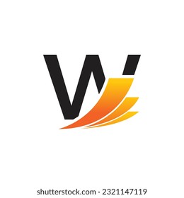 Buchstabe W Vektor-Logo-Vorlage, farbiger Buchstabe W-Logo, Logo von Finanzunternehmen, Ratgeber von Finanzinstituten Logo-Design-Vorlage Vektorsymbol