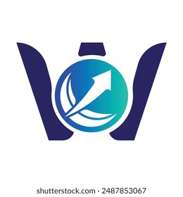 Letter W vector logo template, Colorful Letter W logo, Financial Company Logo, Financial Institute Advisors Logo Design Template Vector Icon