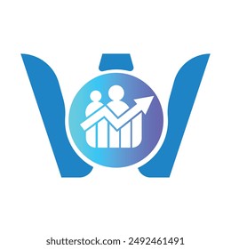 Letter W vector logo template, Colorful Letter W logo, Financial Company Logo, Financial Institute Advisors Logo Design Template Vector Icon