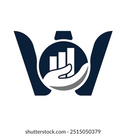 Letra W logotipo de Vector Plantilla, Colorido Letra W logotipo, Logo de la compañía financiera, Instituto financiero Asesores Logo Diseño Plantilla Vector Icono