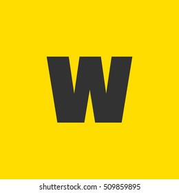 Letter W vector, logo. Useful as branding symbol, corporate identity, alphabet element, app icon, clip art and illustration.