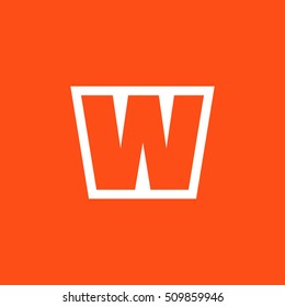 Letter W vector, logo. Useful as branding symbol, corporate identity, alphabet element, app icon, clip art and illustration.