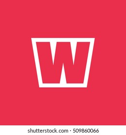 Letter W vector, logo. Useful as branding symbol, corporate identity, alphabet element, app icon, clip art and illustration.