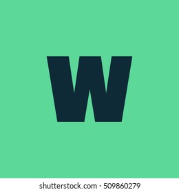 Letter W vector, logo. Useful as branding symbol, corporate identity, alphabet element, app icon, clip art and illustration.