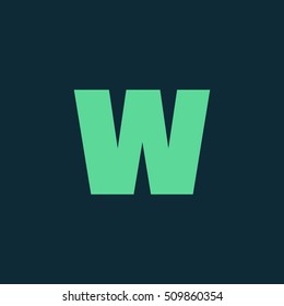 Letter W vector, logo. Useful as branding symbol, corporate identity, alphabet element, app icon, clip art and illustration.