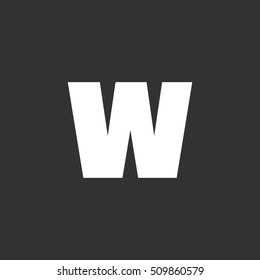 Letter W vector, logo. Useful as branding symbol, corporate identity, alphabet element, app icon, clip art and illustration.