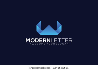 logotipo de diseño de plantilla de vector de letra w