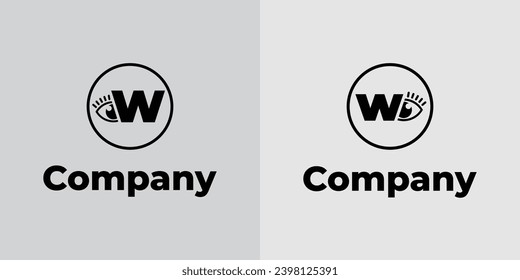 Letter W Vision Logo, suitable for business related to vision, spy, optic, or eye with Initial W