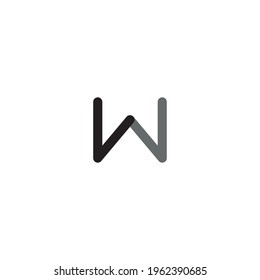 Letter W or VW logo or icon design