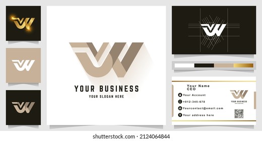 Letter W or VW monogram logo