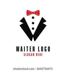letter w waiter logo design concept creative idea