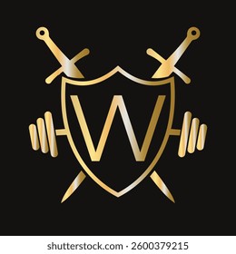 Letter W Warrior Logo Design Concept For Security, Safety and Defense Symbol