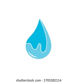 letter w water drop simple curves design symbol logo vector