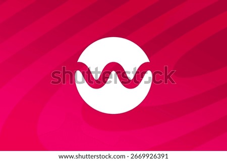 Letter W or wave logo icon design template elements