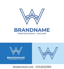 Letter W Wave Logo, suitable for any  business related to Wave with W initial.