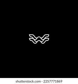 Letter W wave logo vector design template