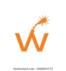 Letter W Welding logo icon vector template.eps