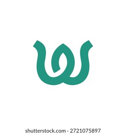 Letra W Wellness Diseño de Logo 