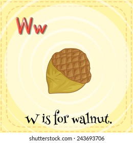 A letter W which stands for walnut