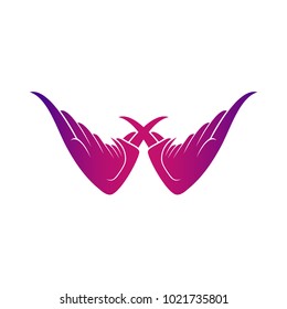 Letter W With Wing Logo