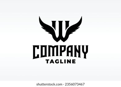 el logotipo de la letra W wing