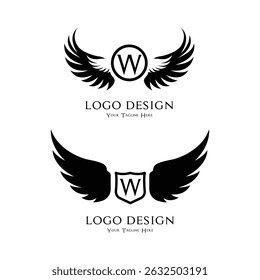 Letter W wing logo for your brand