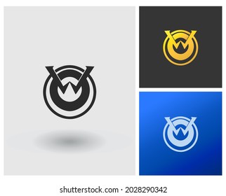 Letter W or WO modern logo vector template