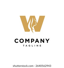 Letter W Woman Logo Icon Vector