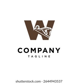 Letter W Wood Planer Logo Icon Vector